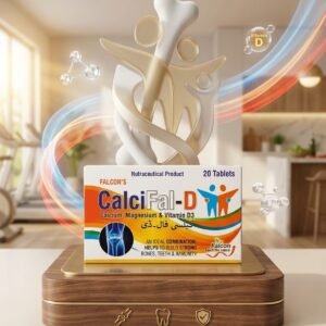 Falcon's CalciFal-D Tablets (20 Count) – Calcium, Magnesium & Vitamin D3 for Bones, Teeth & Immunity