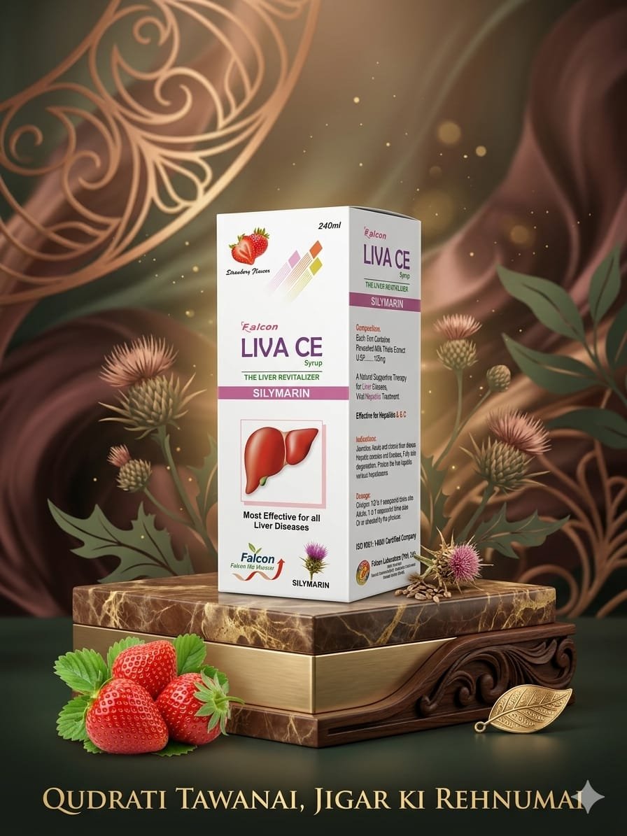 Falcon Liva CE Syrup (240ml) – Silymarin Liver Revitalizer & Natural Support (Strawberry Flavor)