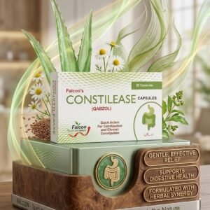 Falcon's Constilease Capsules (Qabzol) 20 Count – Quick Action Relief for Constipation & Digestive Health