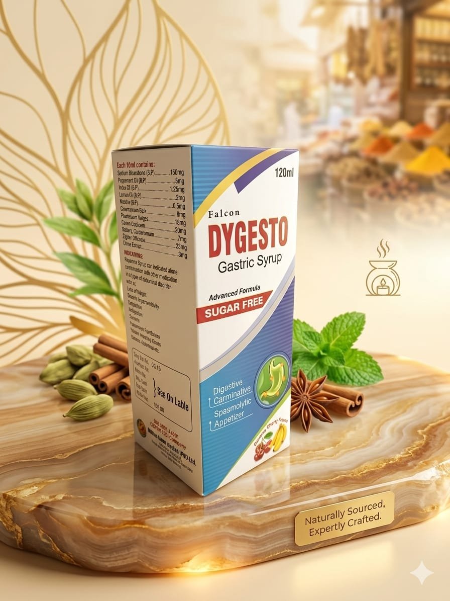 Dygesto Gastric Syrup 120ml Sugar Free | Falcon