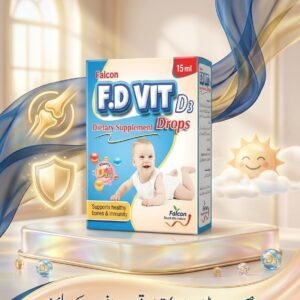 Falcon F.D VIT D3 Drops (15ml) – Vitamin D3 Dietary Supplement for Baby's Bones & Immunity