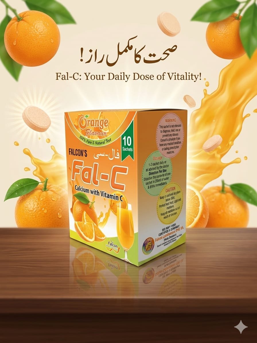 Fal-C Orange Sachets | Calcium with Vitamin C