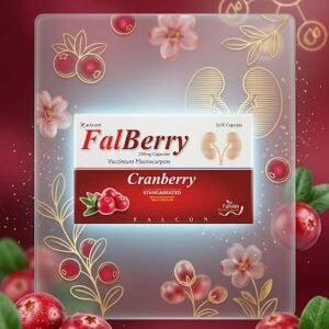 Falcon FalBerry Cranberry 250mg Capsules (20 Count) – Natural UTI Prevention & Urinary Tract Support