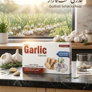 Falcon Garlic Capsules (20 Count) – Certified Organic Garlic Powder for Heart & Circulatory Support