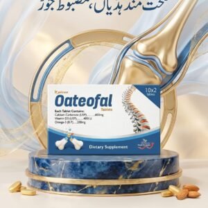 Falcon Oateofal Tablets (20 Count) – Calcium 600mg, Vitamin D3 & Omega-3 for Bone & Joint Health