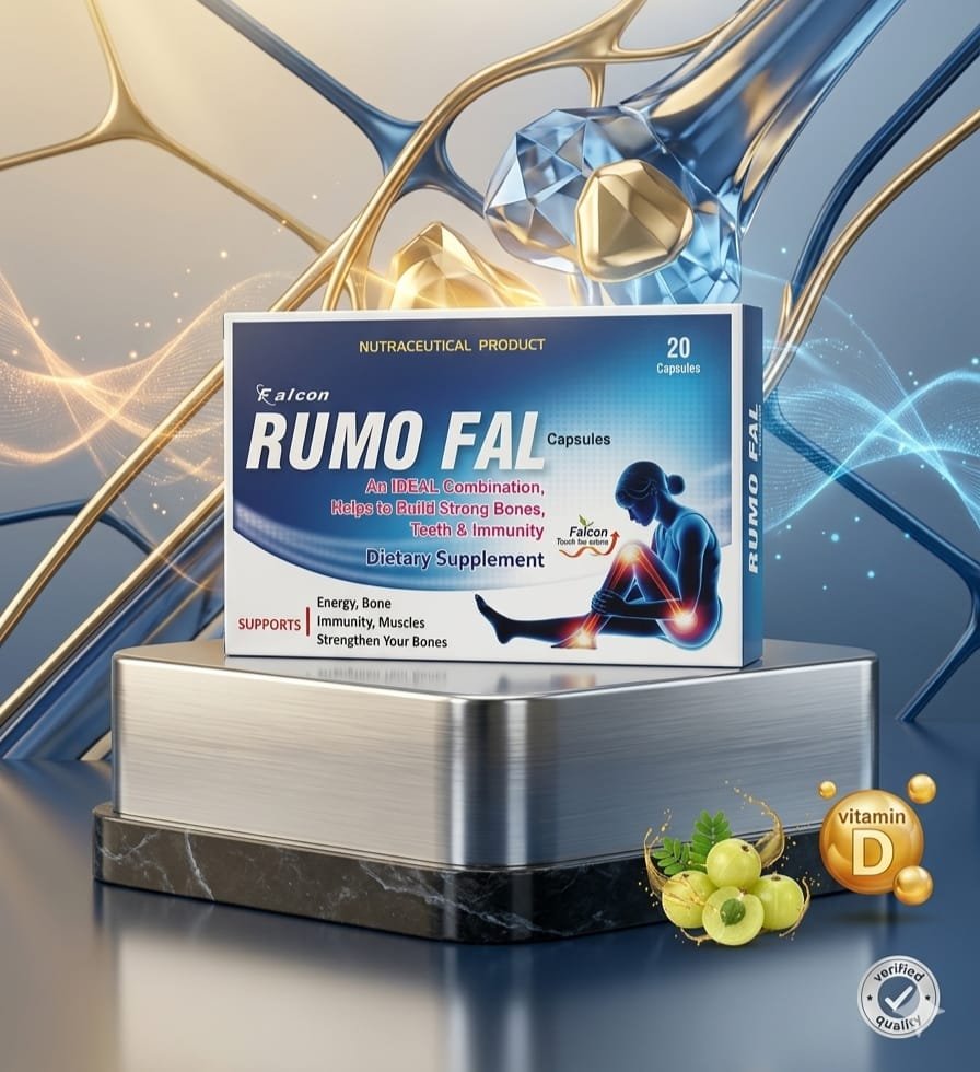 Falcon Rumo Fal Tablets (20 Count) – Vitamin D Dietary Supplement for Strong Bones, Joints & Immunity