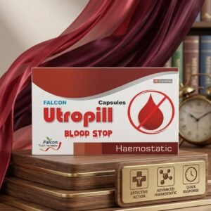 Falcon Utropill Blood Stop Capsules (20 Count) – Advanced Haemostatic for Quick Relief